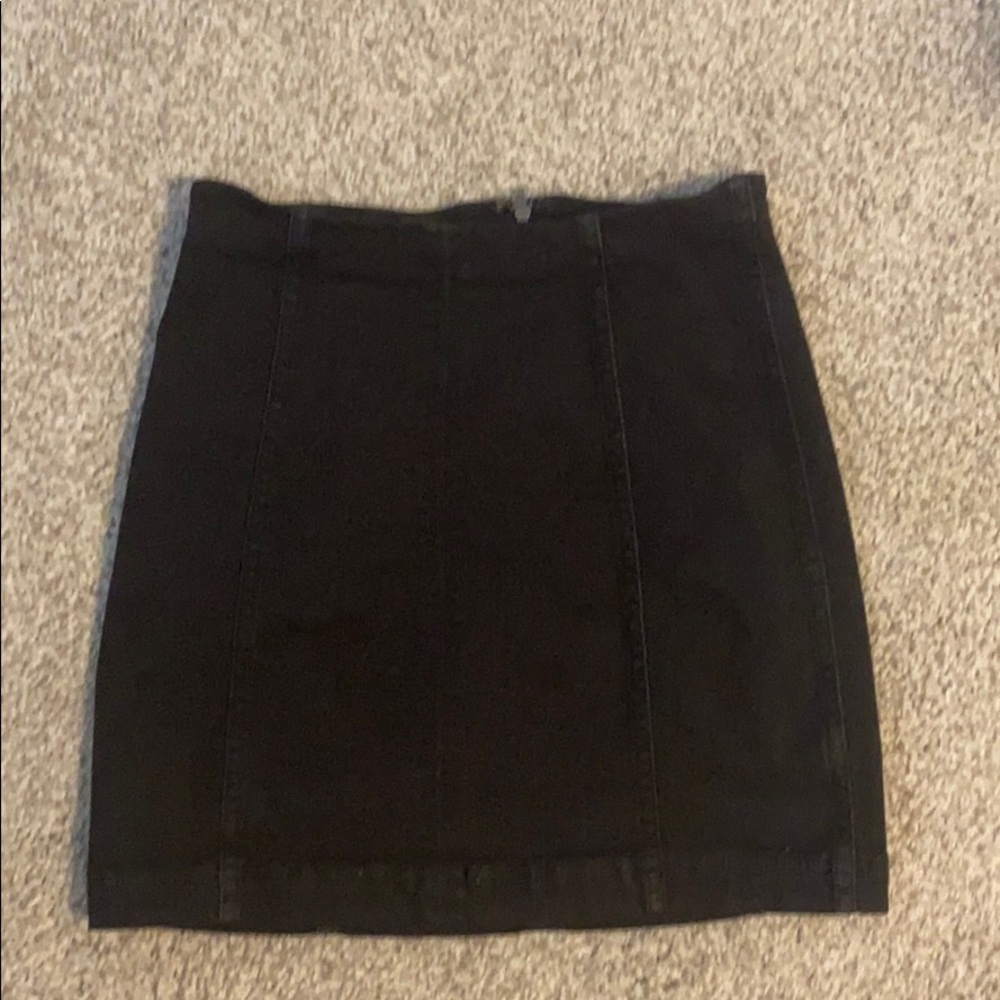 Free People Modern Femme Denim Mini (black)